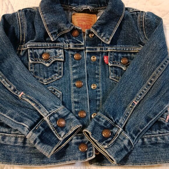 Levi’s Girl Vintage Y2K Levi’s Denim Trucker Jacket Size 3T - Picture 6 of 12